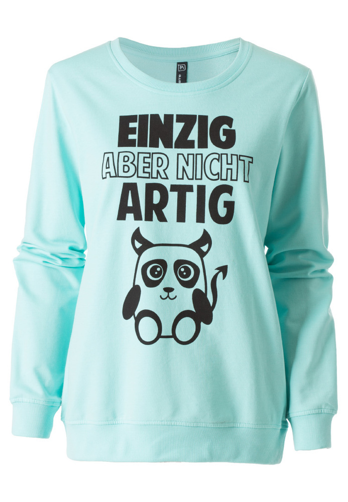 Sweatshirt mit Sprüche-Druck