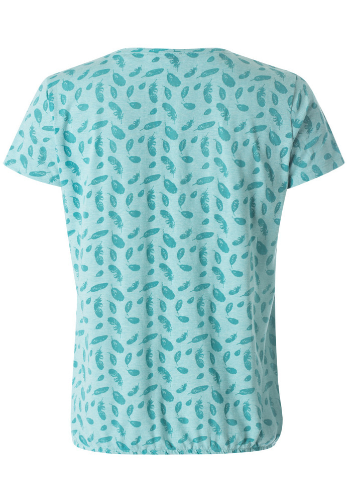 Ausbrenner-Shirt mit Feder-Print