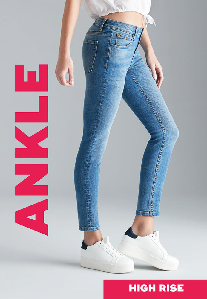 Ankle High Rise Jeans