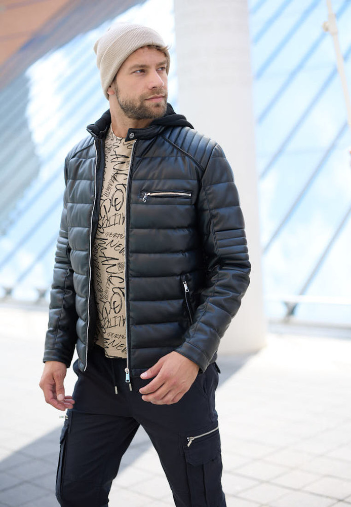 Lederimitatjacke im Biker-Style