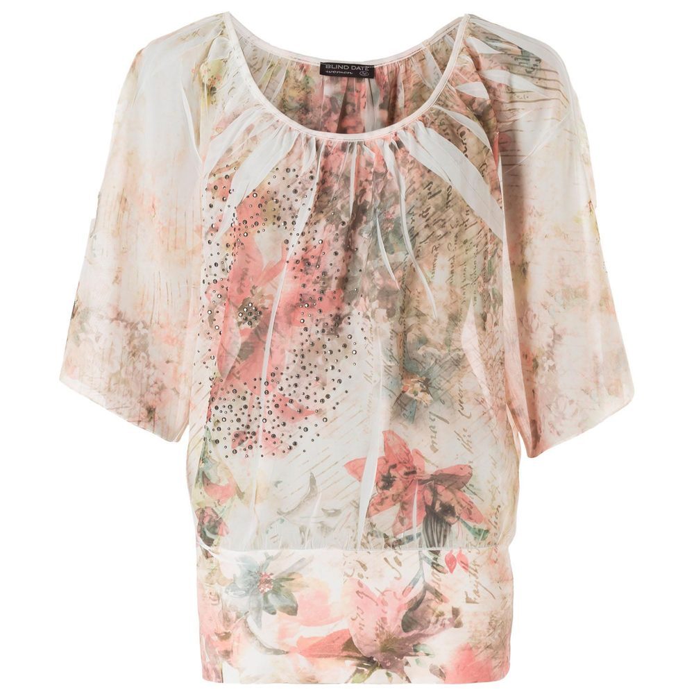 Chiffon-Bluse im Kimono-Stil