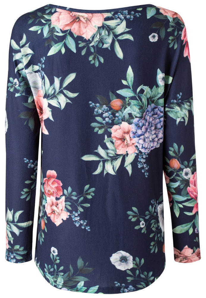 Longsleeve mit All-Over Blumen-Muster