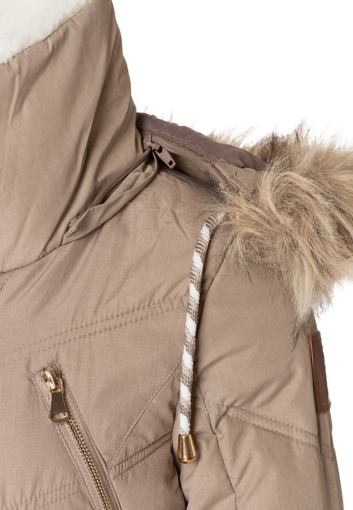 Steppjacke mit Fellimitat