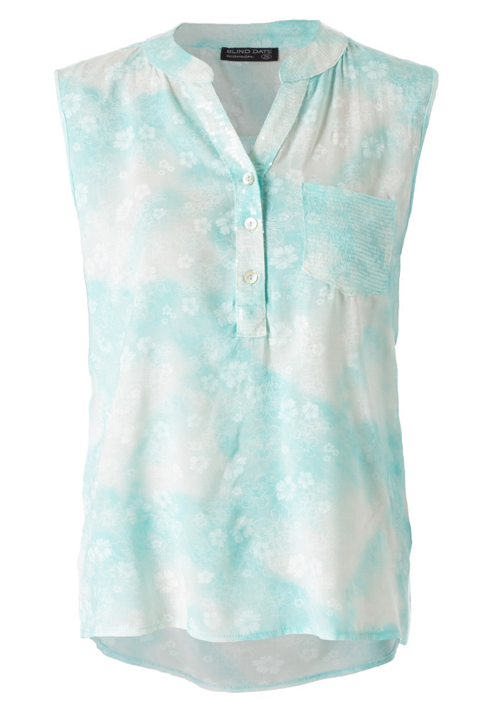 Tunika-Shirt mit All-Over Blumen-Muster