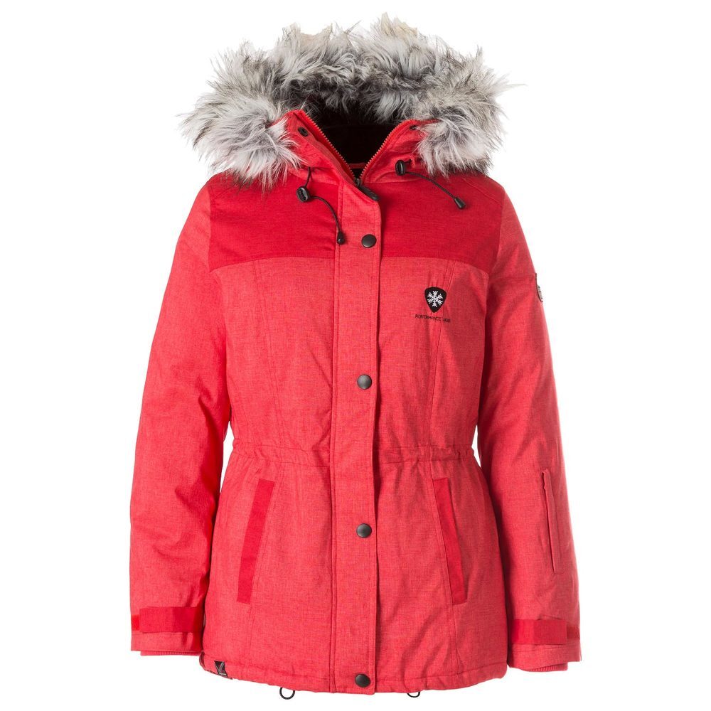 Outdoor-Jacke mit Fellimitat-Besatz