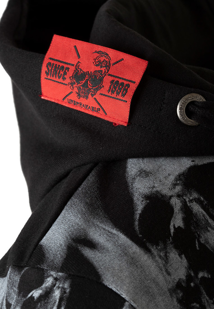 Hoodie mit Totenkopf-Muster