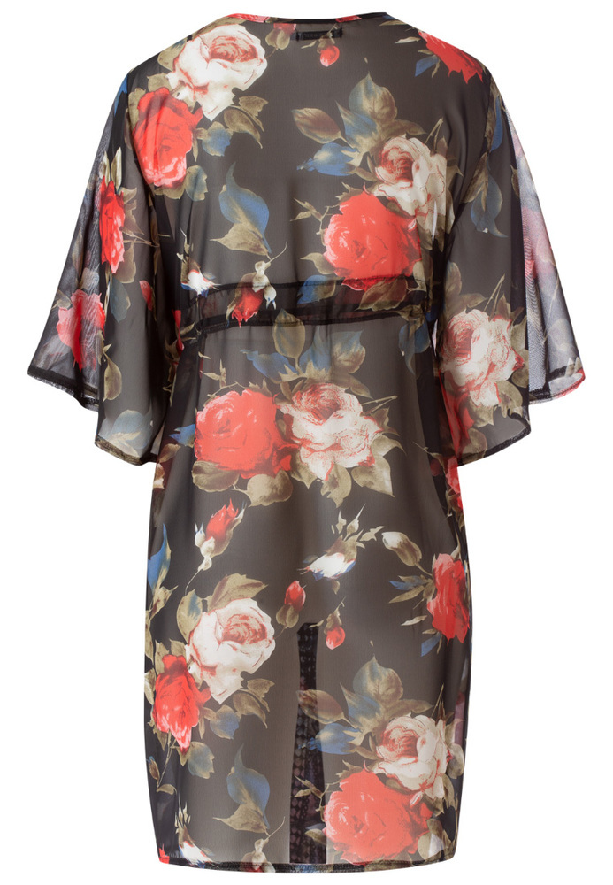 Kimono mit Blumen-Muster