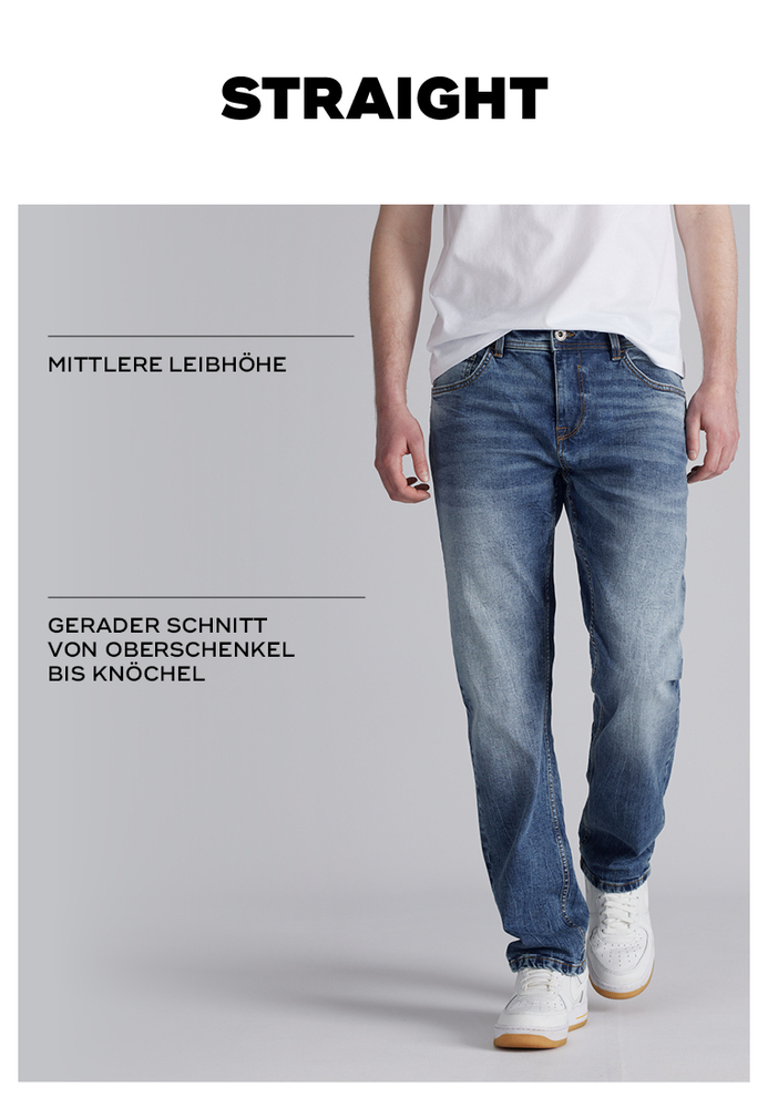 Straight Mid Rise Jeans