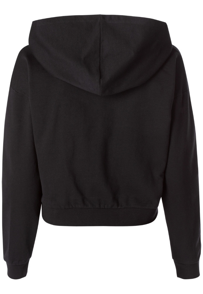 Crop-Hoodie mit Schriftzug-Print