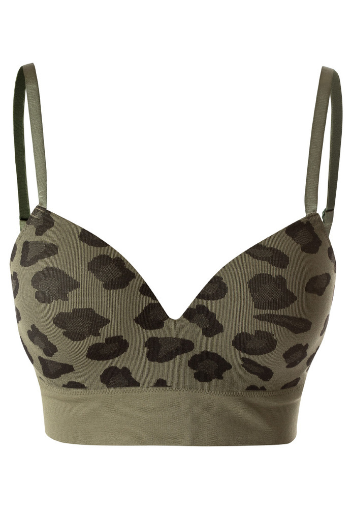 Bralette-BH mit Leo-Print