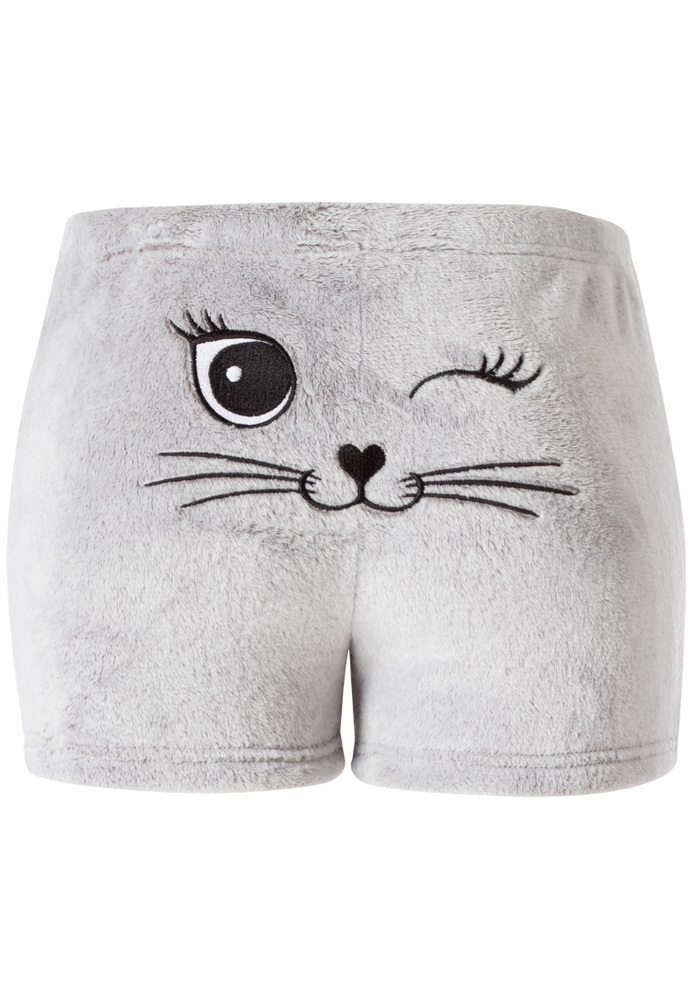 Pyjama-Shorts aus Teddyplüsch