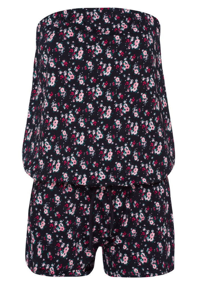 Bandeau-Jumpsuit mit All-Over Blumen-Muster