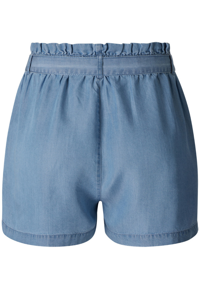 Paperbag-Shorts in Jeans-Optik