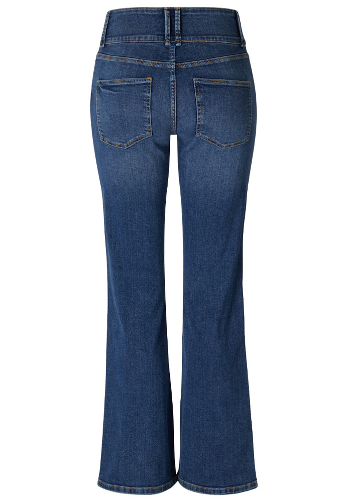 Flared-Jeans mit breitem Bund