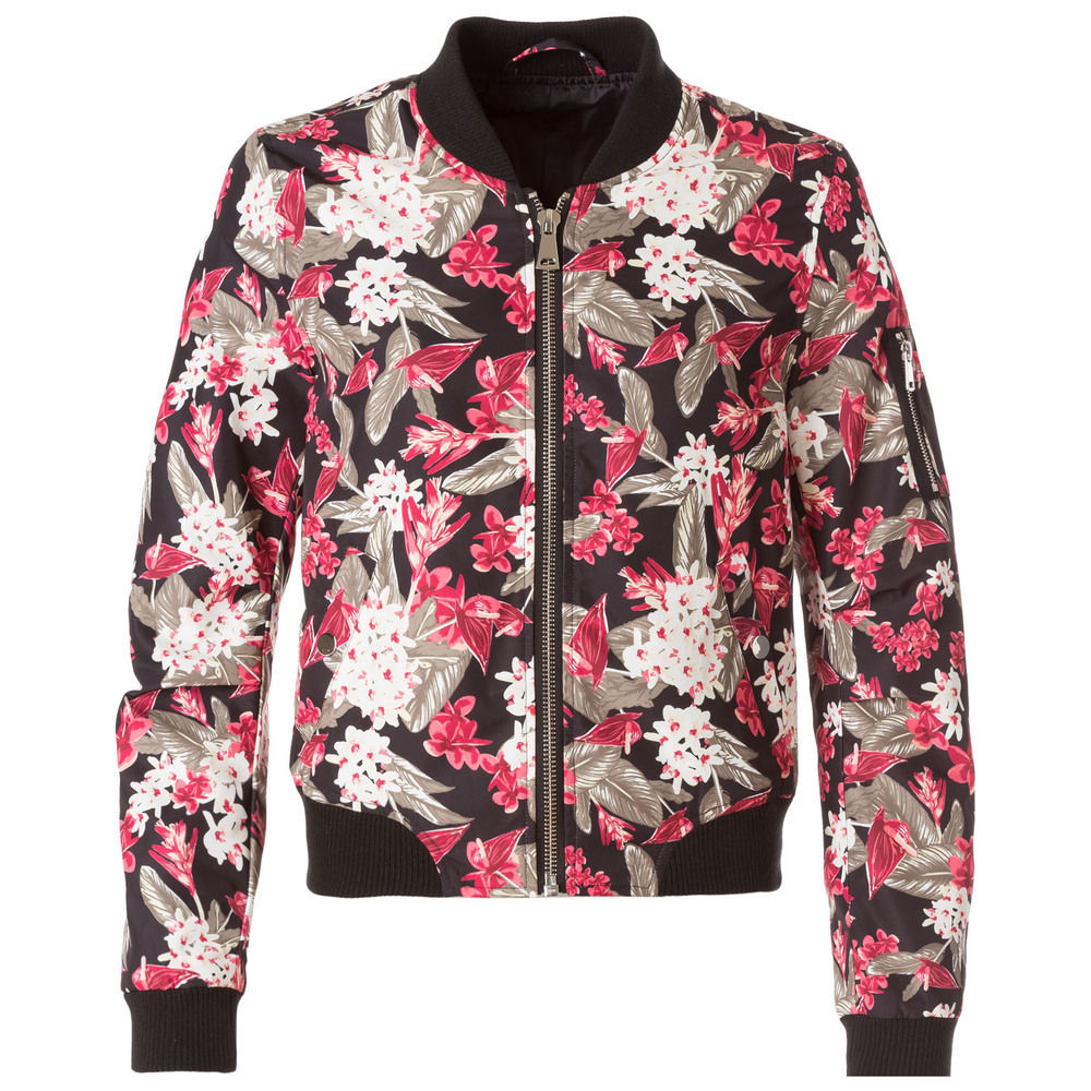 Bomberjacke mit Blumen-Print