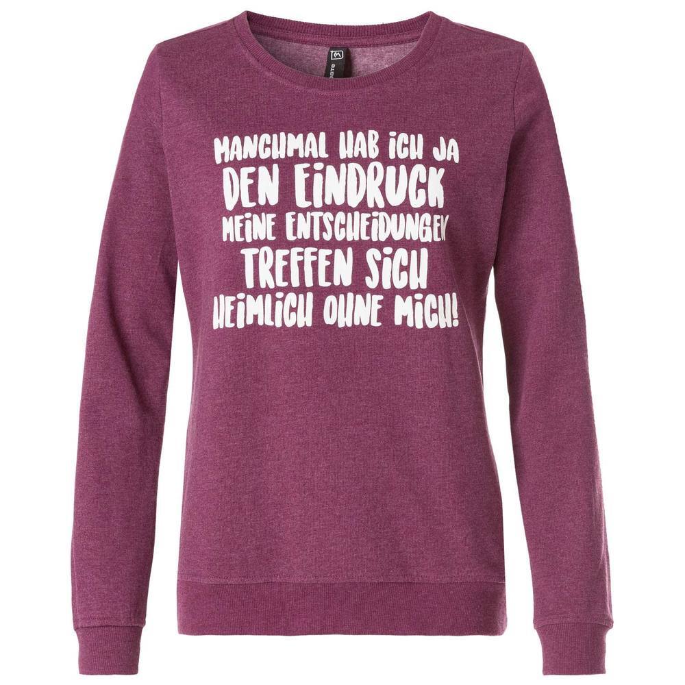 Sweatshirt mit Sprüchedruck