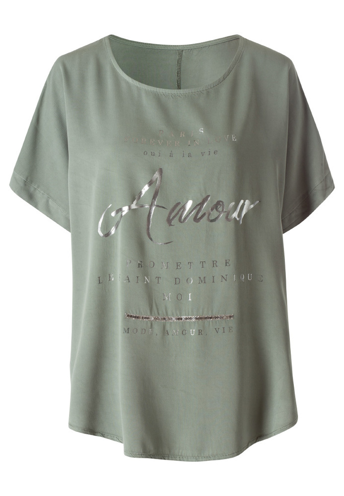 Loose-fit-Shirt mit Schriftzug-Print