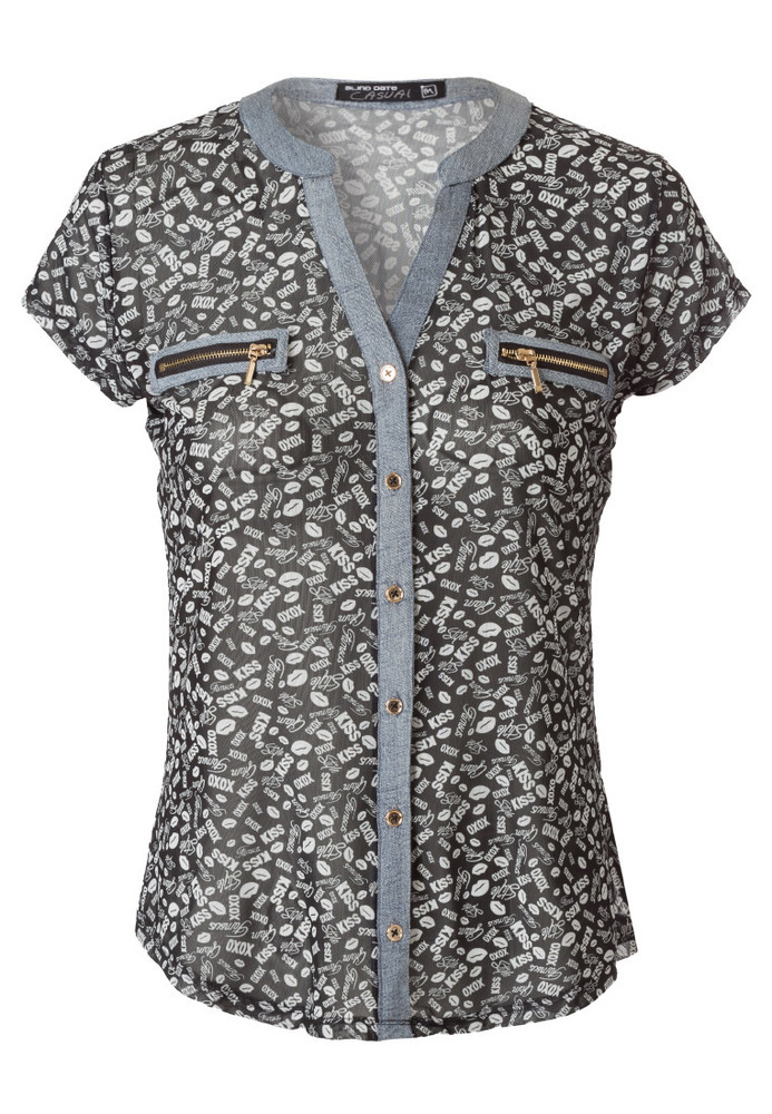 Bluse im Mesh-Look