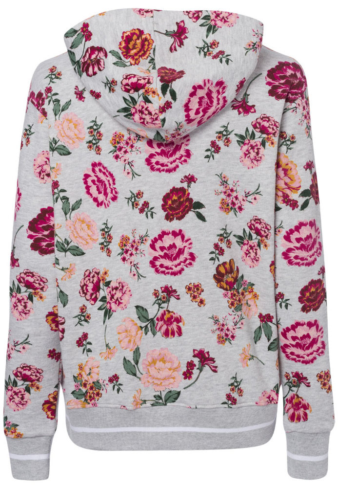 Hoodie mit All-Over Blumen-Muster